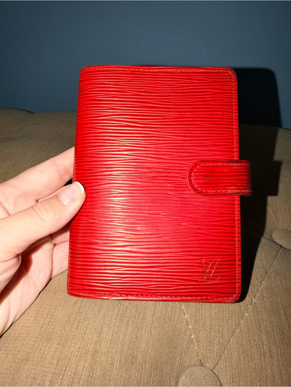 Louis Vuitton Red Epi Leather Card & Agenda Holder
